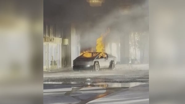 Videos showed the vehicle exploding and in flames (Pic: Alcides Antunes)