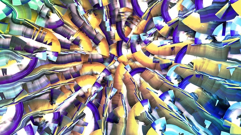 Imagery by designer, programmer and artist Martin Grodl, a guest at BOUNCE