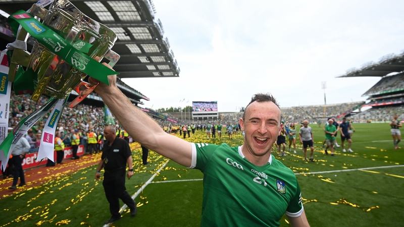 Richie English celebrates Limerick's All-Ireland success in 2022