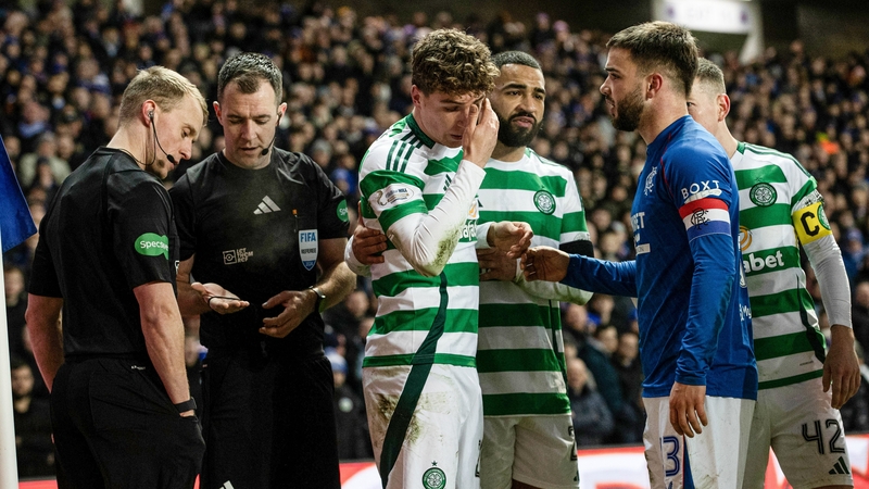 Arne Engels was struck by a coin during Celtic's loss at Ibrox