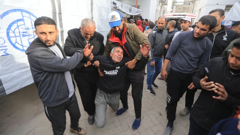 People scoured the rubble for possible survivors trapped under the debris and medics said several children were among those killed