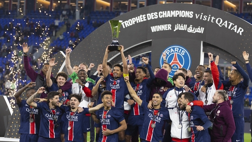 Stadium 974 in Doha was the venue for the clash of the champions of Ligue 1 and the winners of the Coupe de France