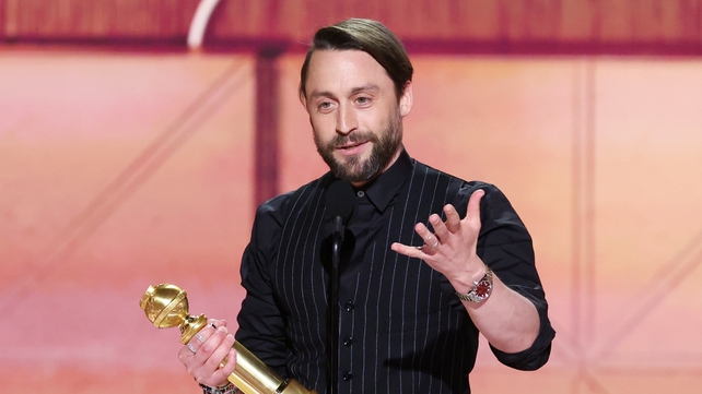 Kieran Culkin, winner of Best Performance by an Actor in a Supporting Role in Any Motion Picture for A Real Pain