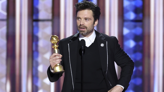 Sebastian Stan, winner of Best Performance by an Actor in a Motion Picture - Musical or Comedy for A Different Man