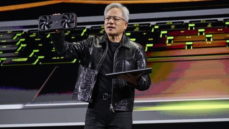 Jensen Huang, co-founder and CEO of Nvidia, at CES 2025 in Las Vegas