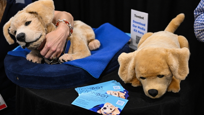 The Tombot robotic puppies, as seen at CES 2025, are designed to be emotional support animals