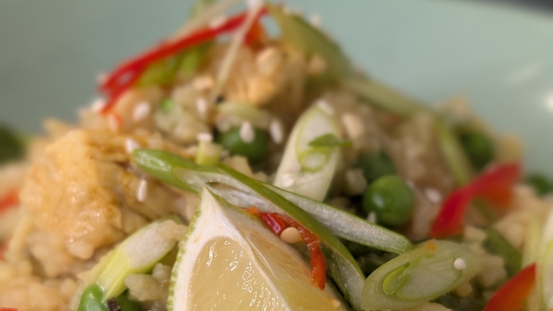 Kev Ahern's Thai-style chicken and rice with greens: Today