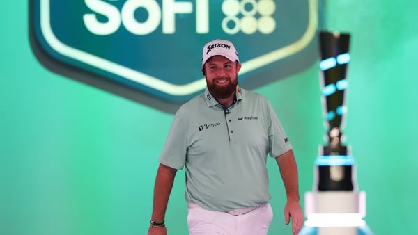 Shane Lowry enters the arena during The Bay Golf Club player introductions