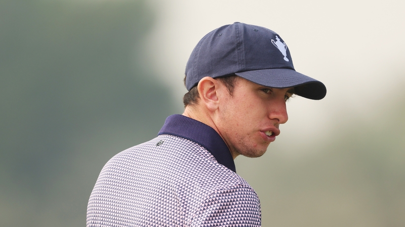 Tom McKibbin, pictured in Abu Dhabi this morning, looks set to join LIV Golf and play his first event next month