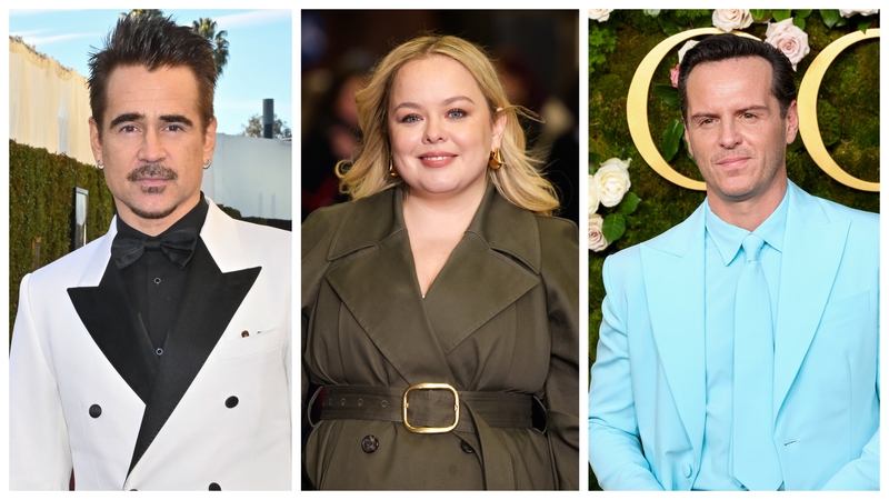 A big night next month for (L-R) Colin Farrell, Nicola Coughlan, and Andrew Scott