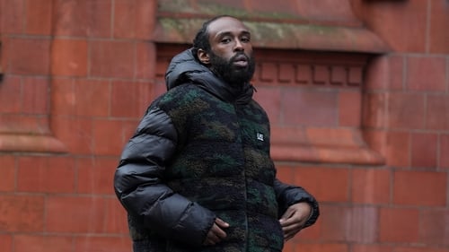Omar Abdirizak, the rapper known as Twista Cheese, arriving at Birmingham Magistrates' Court on Wednesday