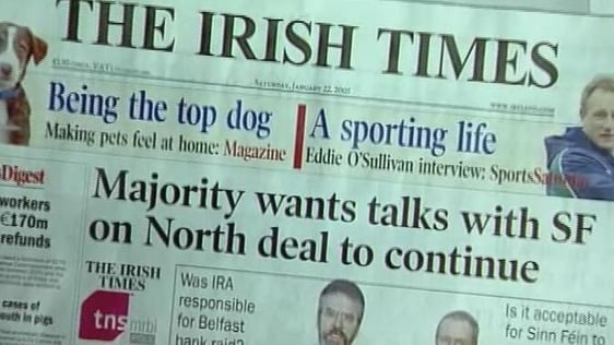 Majority wants talks with Sinn Féin on North deal to continue (2005)