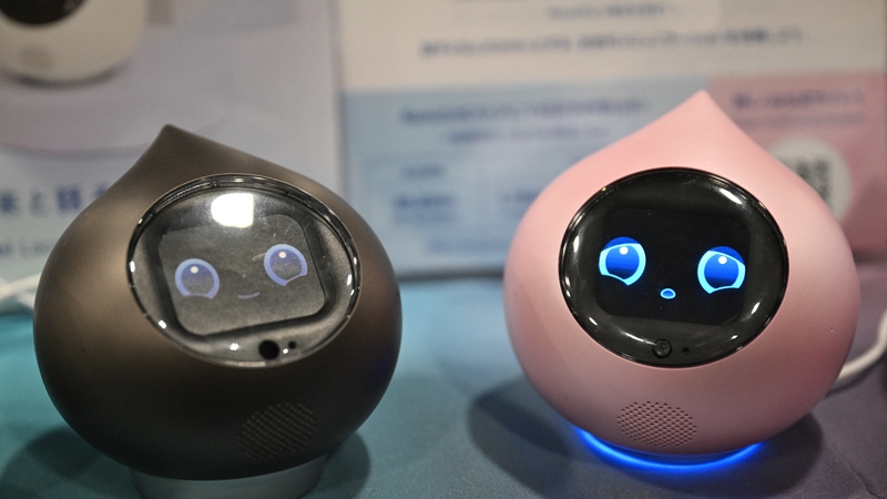 Romi, an AI conversational emotional-support robot, on view at CES