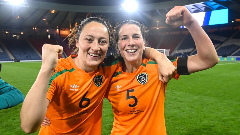 Niamh Fahey says her favourite game for Ireland was the World Cup play-off against Scotland