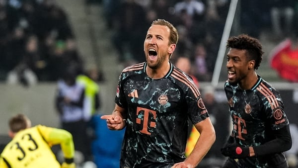 Harry Kane scored his 21st goal of the season for Bayern