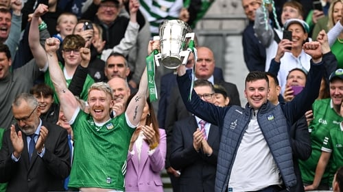 Cian Lynch and Declan Hannon when Limerick last claimed the All-Ireland title