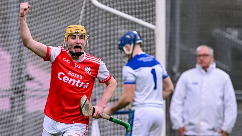Watergrasshill captain Séan Desmond celebrates that winning goal