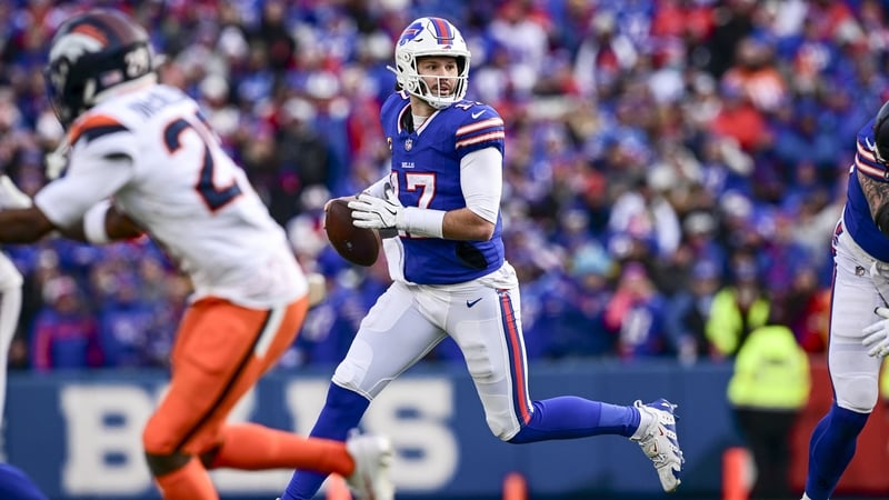 Quarterback Josh Allen completed 20 of 26 passes for 272 yards