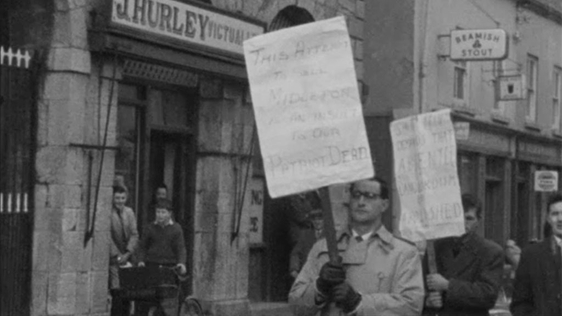 Protests outside Midleton Town Hall in Couty Cork, 1965.