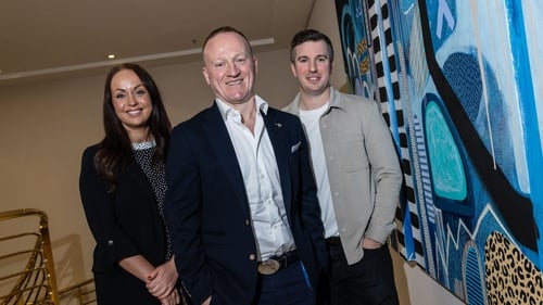 Aisling McVeigh, Back for Business past participant, DANU Communications Events, Thomas Ennis, Thomas Ennis Group, Lead Entrepreneur, and Barra Kelly, past participant SHD Consulting Engineers.