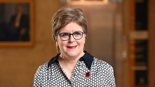 Nicola Sturgeon pictured on her way to the chamber of the Scottish Parliament last November