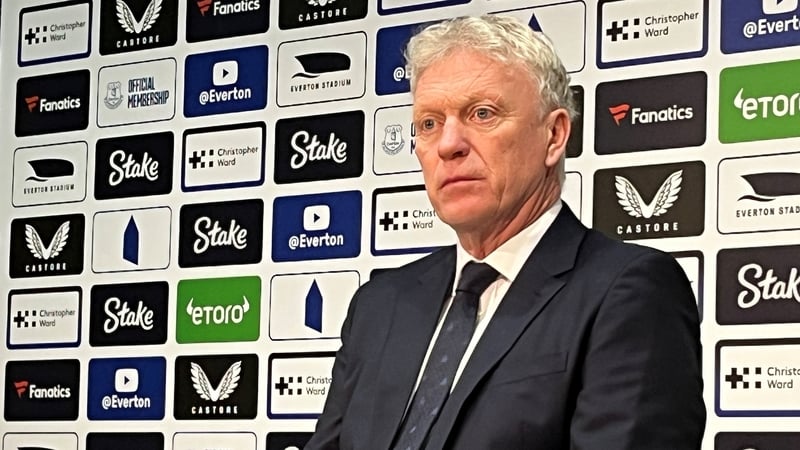 Moyes during his press conference at Finch Farm