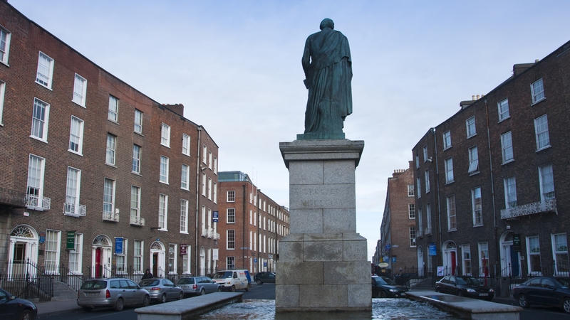 Georgian houses around the statue of Daniel O'Connell in Limerick. Photo: Getty Images