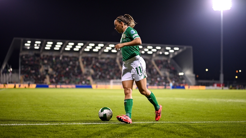 Katie McCabe in action during the Republic of Ireland's last game at Tallaght Stadium, a 3-0 victory over Georgia last October