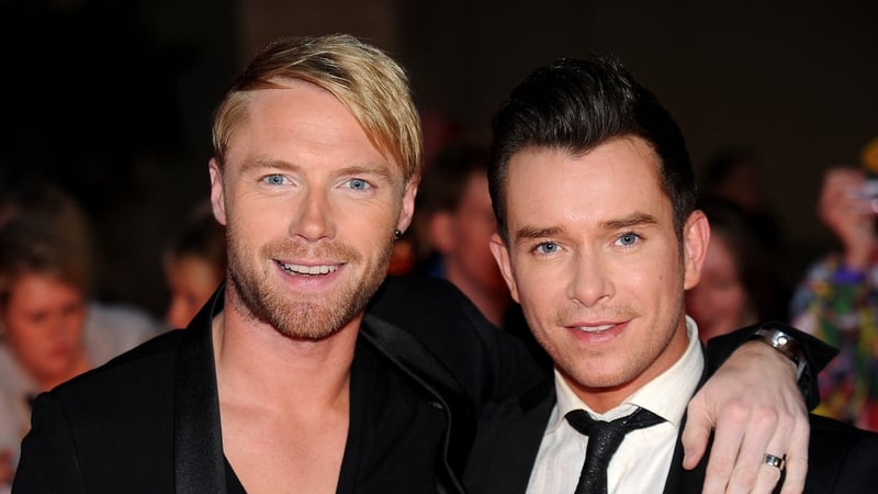 Ronan Keating and Stephen Gately (right) attend the Pride of Britain Awards at the Grosvenor House Hotel in 2009
