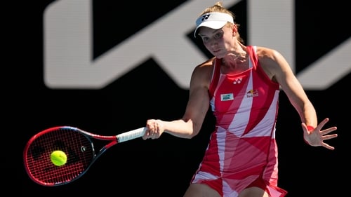 Kazakhstan's Elena Rybakina proved far too strong for her 16-year-old opponent Emerson Jones