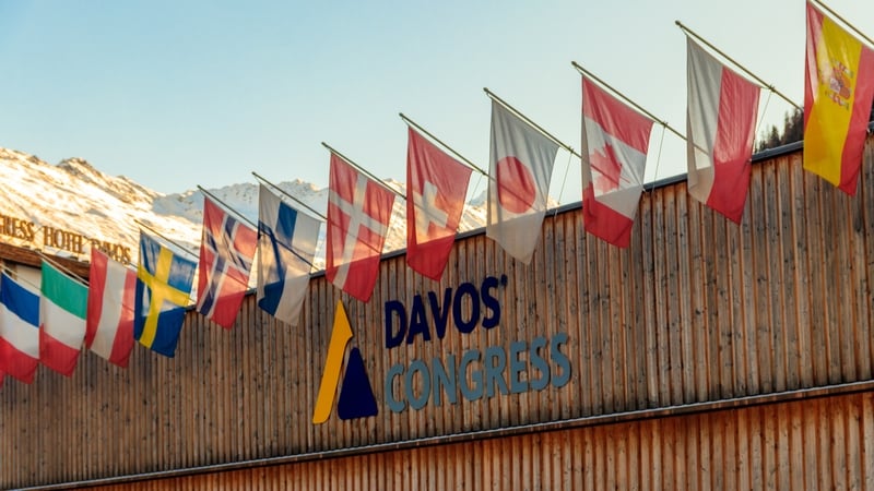 Donald Trump's inauguration is coinciding with the start of the 55th annual meeting of political and business leaders in the Swiss resort of Davos