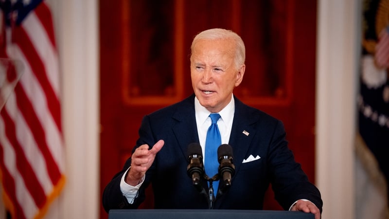 Joe Biden is due to make a primetime speech from the Oval Office of the White House