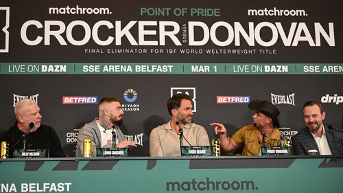 Lewis Crocker and Paddy Donovan had heated debates through the press conferences, aided by trainers Billy Nelson and Andy Lee