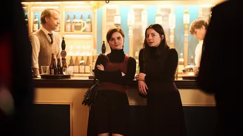 Lola Petticrew as Dolours Price and Hazel Doupe as Marian Price in Say Nothing. Photo: Rob Youngson/FX Productions