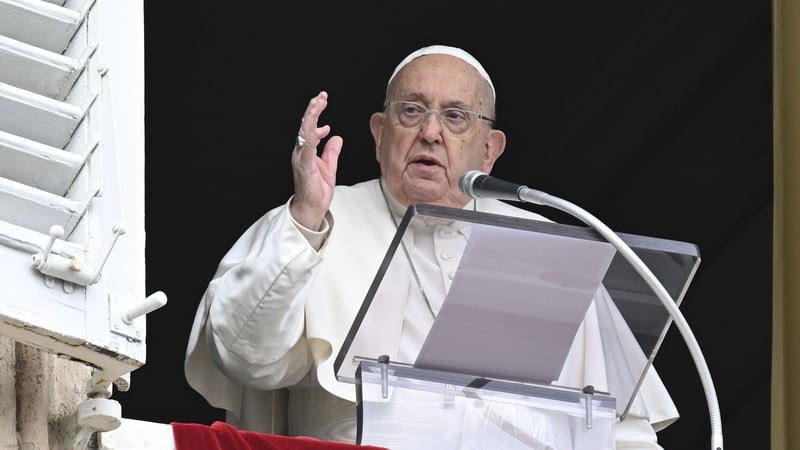Pope Francis delivers a blessing from his studio overlooking St Peter's Square on 12 January