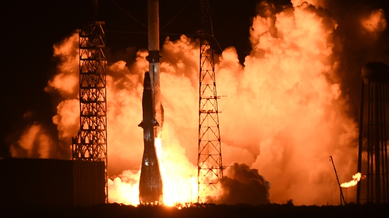 Blue Origin's New Glenn rocket lifts off from pad 36 at Cape Canaveral Space Force Station on its maiden flight