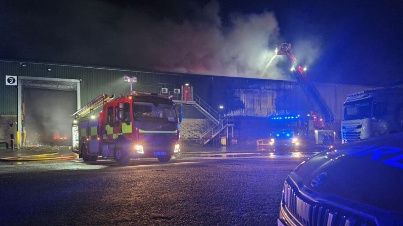 A fire service spokesperson said there was nobody in the building at the time of the blaze