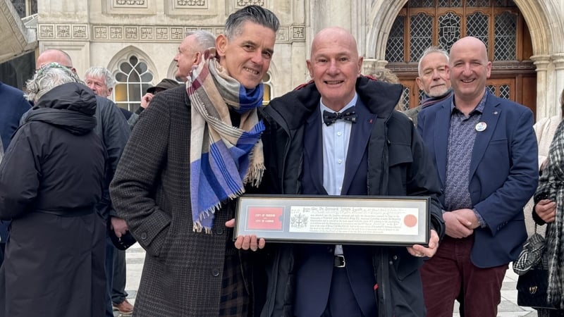 Bernárd Lynch (R) was nominated for the accolade for his work to support LGBTQ+ people and those affected by HIV/AIDS