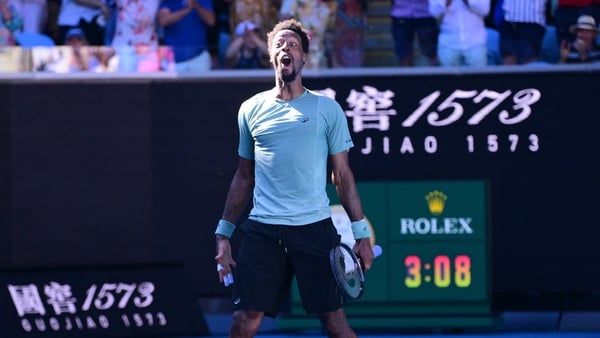 Gael Monfils downed the fourth seed in Australia