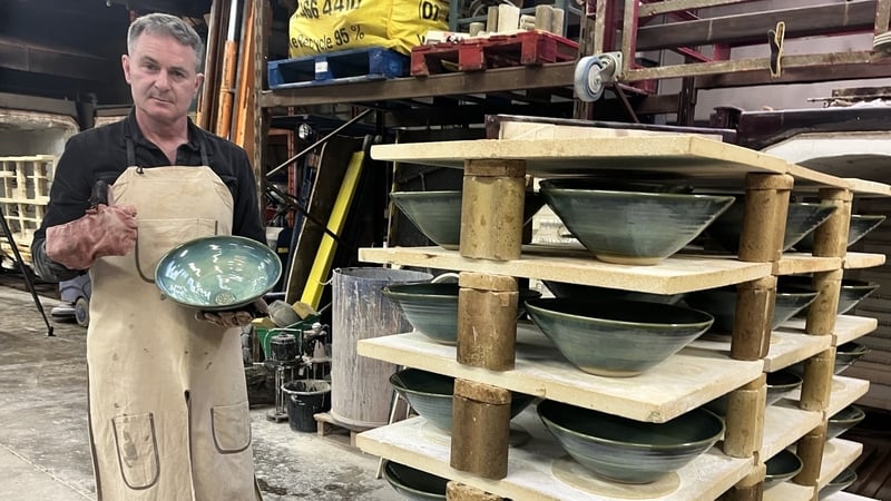 Colm De Rís's pottery caught the eye of buyers from the QVC channel in the US