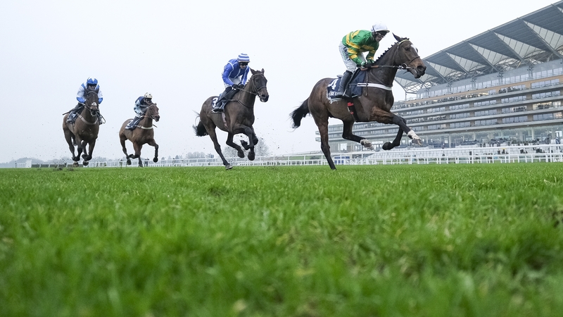 Jonbon leading the field home in the Clarence House Chase at Ascot on 18 January