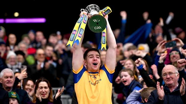 Na Fianna captain Donal Burke lifts the Tommy Moore Cup