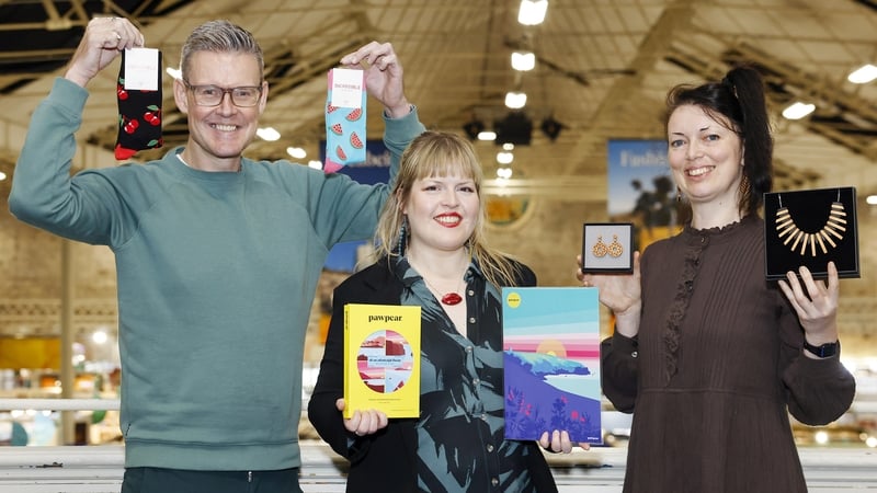 Marc Carey, of Incredible Socks, who won Best Newcomer, Kim Whyte, of Paw Pear, who won Best Visual Branding and Rowena Sheen, of Rowena Sheen Jewellery, who won the Sustainability award.