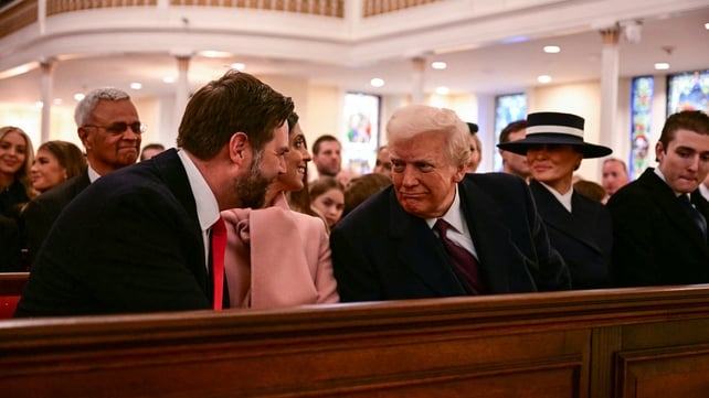 Donald Trump and his soon-to-be Vice President JD Vance exchange some words. Mr Vance was once a fierce Trump critic, but made a U-turn on past criticisms to become the Republican's running mate