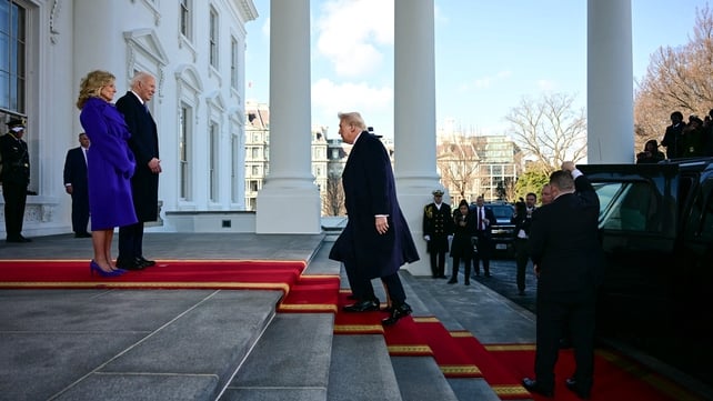 At around 3pm Irish time, the then-US President Joe Biden welcomed his successor to the White House for a courtesy visit ahead of the inauguration. 'Welcome home,' Mr Biden remarked to Donald Trump