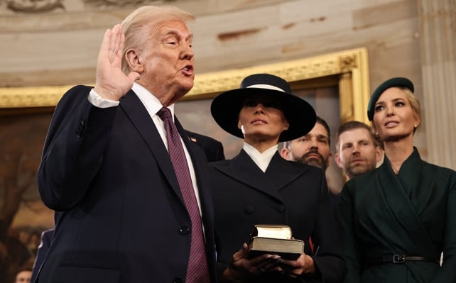 Donald Trump took the oath of office to 'preserve, protect and defend' the US Constitution. The oath was administered by Chief Justice John Roberts inside the US Capitol