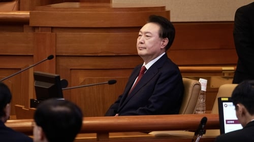 Mr Yoon made his first appearance at his trial today with security ramped up after the Capitol Hill-like rioting over the weekend