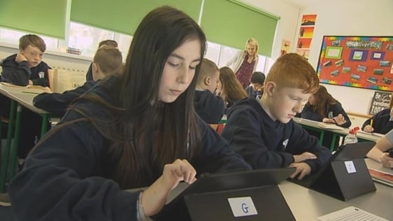 Students at St Kevin's National School in Sallynoggin - Safer Internet Day, 2020