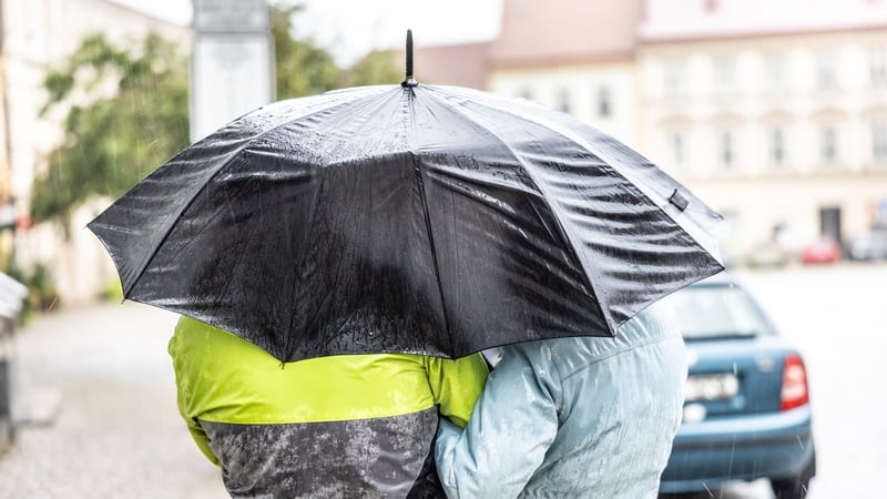 Met Éireann said persistent rain will turn heavy at times