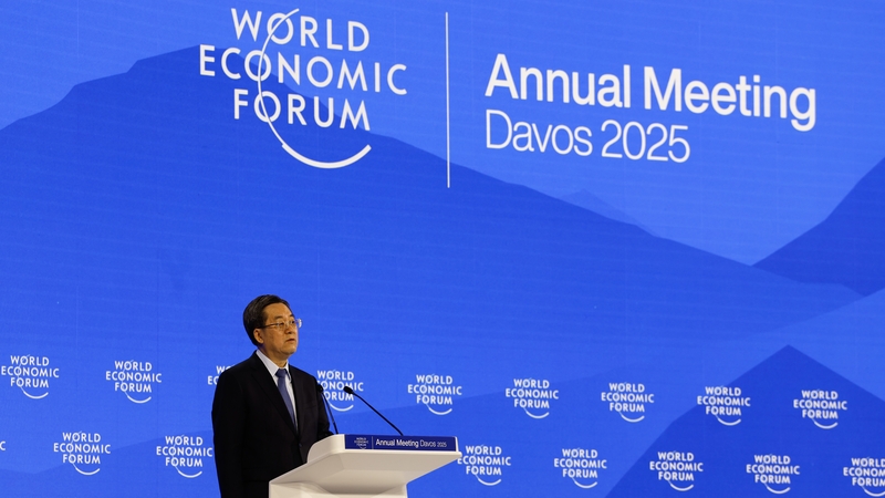 Ding Xuexiang, China's first vice premier, addressed the Davos gathering today